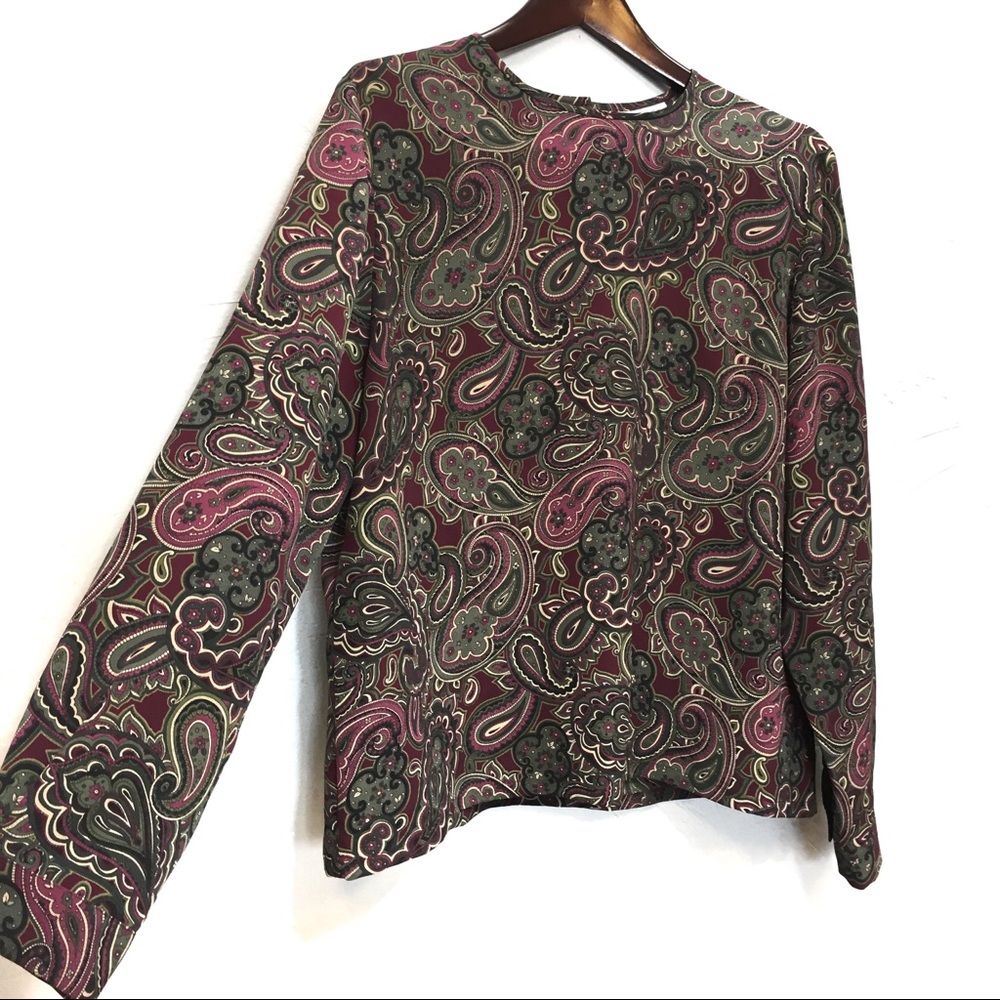VINTAGE PENDLETON PAISLEY PURPLE BOHO UNIQUE TOP